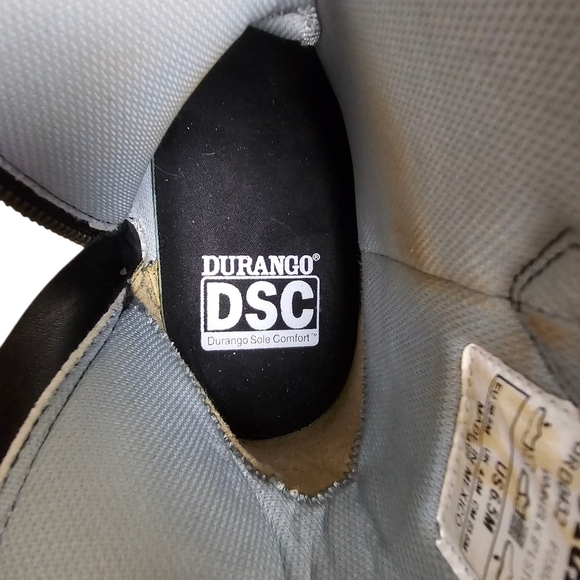 Durango Women's Crush Black Leather Pointed Snip Toe Cowboy Boots Rodeo Size 6.5 - Picture 11 of 14